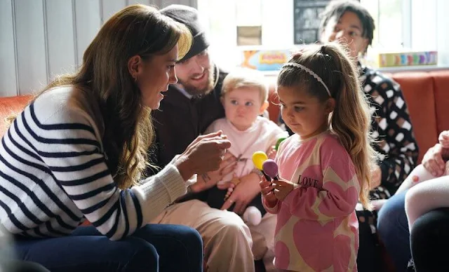 Kate Middleton wore an wax jacket by Barbour x Alexa Chung. The Princess wore a  Lotus cashmere jumper by Erdem