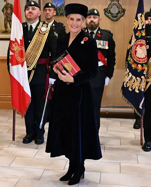 The Duchess of Edinburgh wore a Lindsay pleated lace gown by Erdem. The Duchess wore a wool jacket by Bally