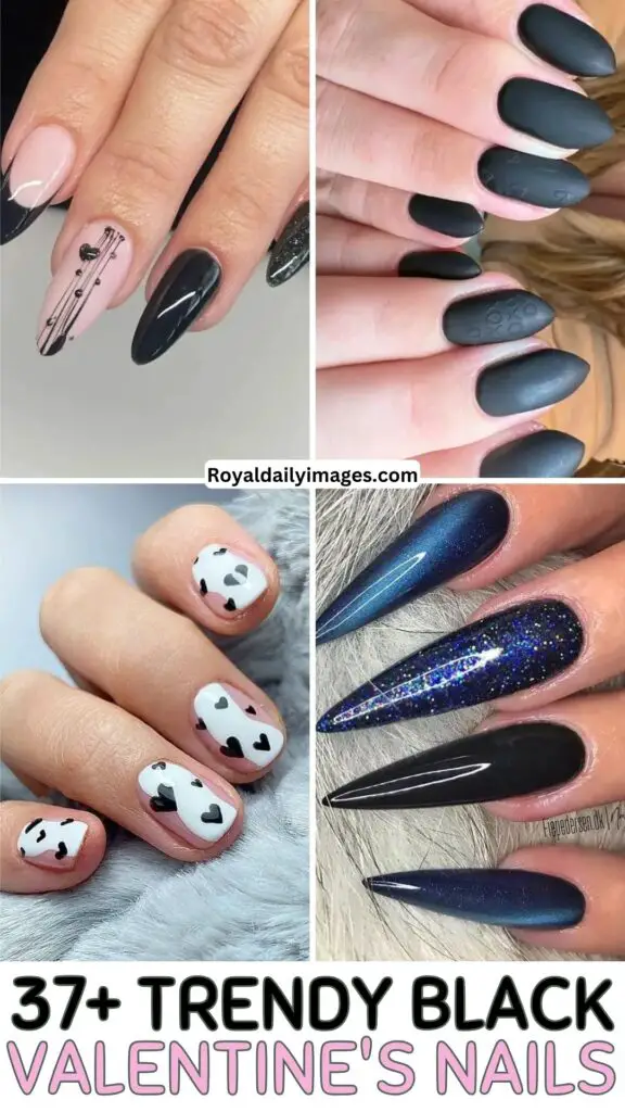 37+ Black Valentines Nails That Turn Heads 2024