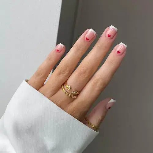 Classic and Elegant Red French Tips Valentine's Day Nail Ideas