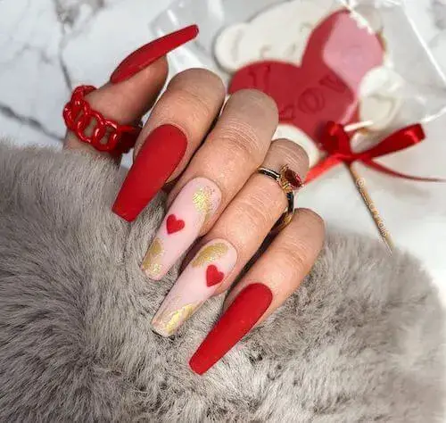 Sparkling Red Nails with Glitter: Add Glamour to Your Look