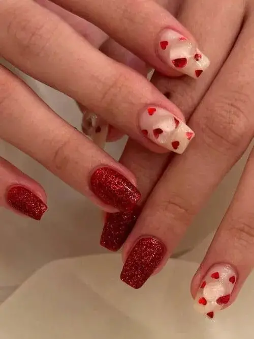 Adorable Red Heart Nails to Express Your Love on Valentine’s Day