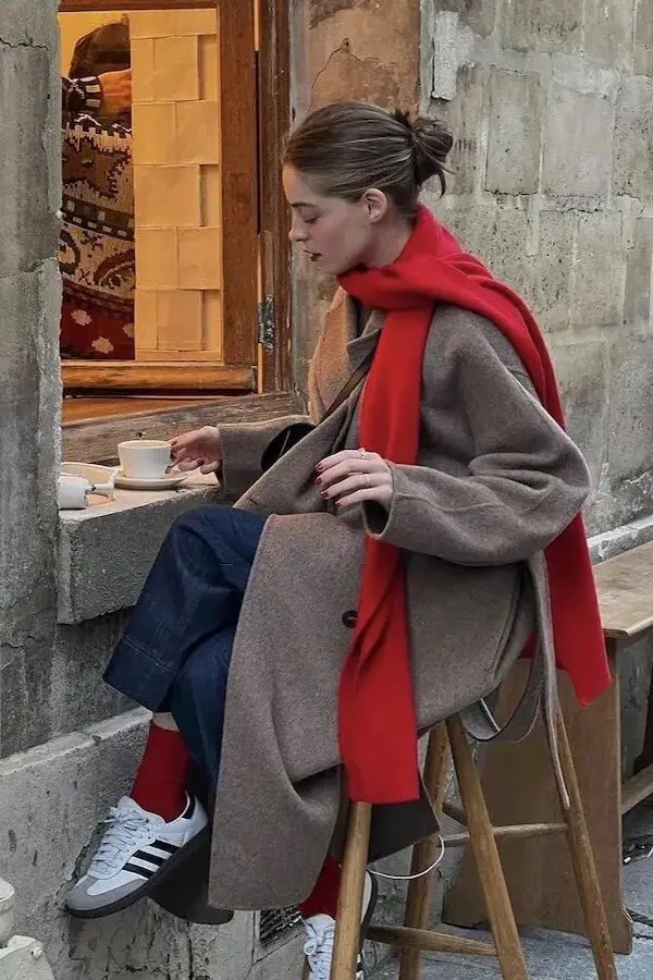 Winter Holiday Style: Trending Red Scarves for a Festive Look