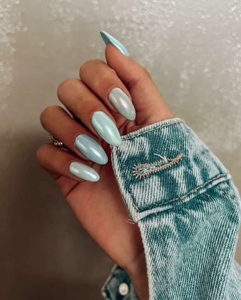 50 Shades of Blue Nails: A Serene Winter Canvas