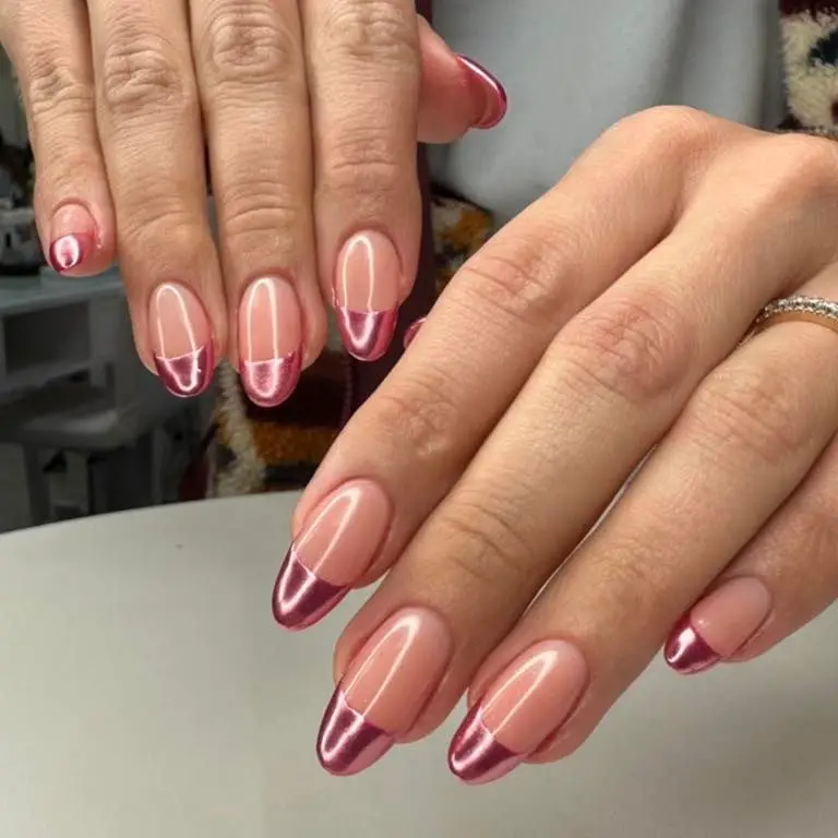 Pink Champagne Tips: Elegant and Playful