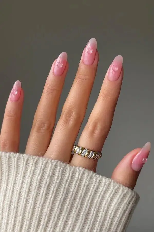 Heartfelt Glamour: Romantic Heart Nails for Valentine's Day