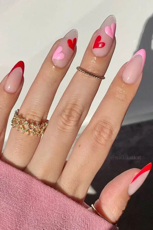 Love in Color: Pink and Red Nail Designs for Valentine’s Day Art