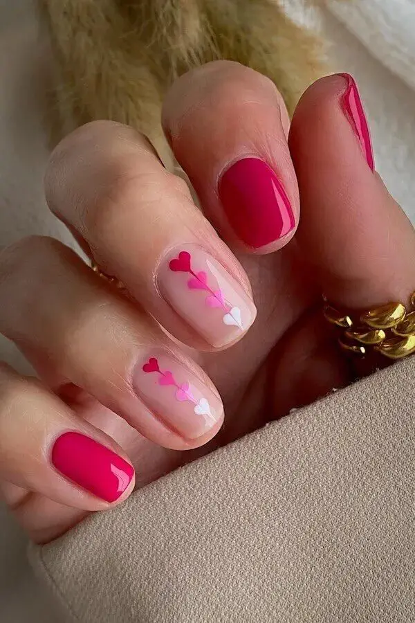 Love in Color: Pink and Red Nail Designs for Valentine’s Day Art
