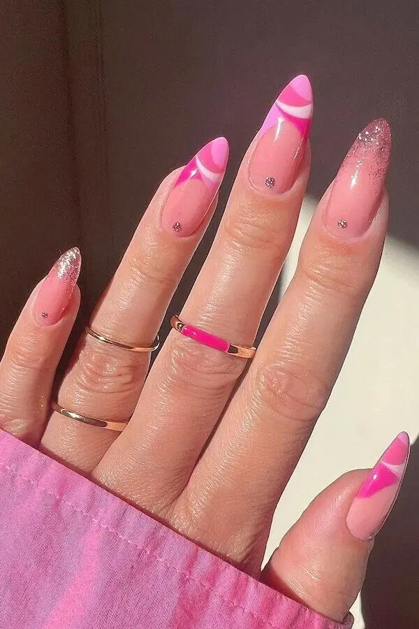 Glittering Affection: Enhance Your Valentine’s Day Nails with Sparkle