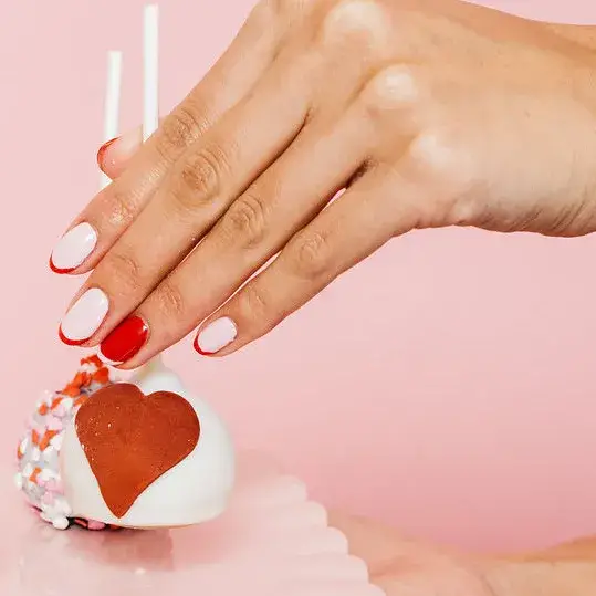 Short Valentine’s Nail Designs 2024 / Festive French Manicure Ideas for Valentine’s Day