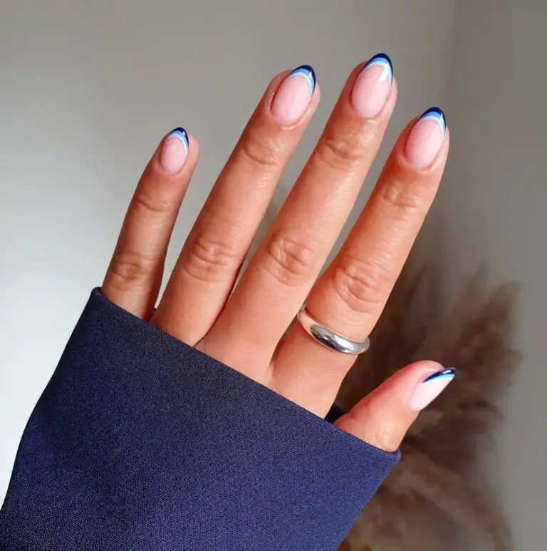 Ravi's Blue Tips: Simple and Stylish Winter Nails