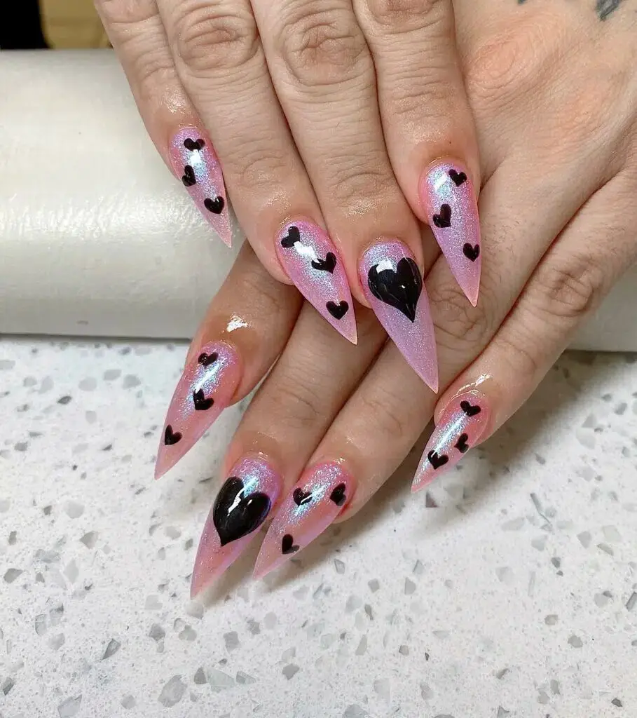 37+ Black Valentines Nails That Turn Heads 2024