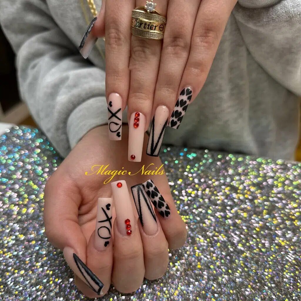 37+ Black Valentines Nails That Turn Heads 2024