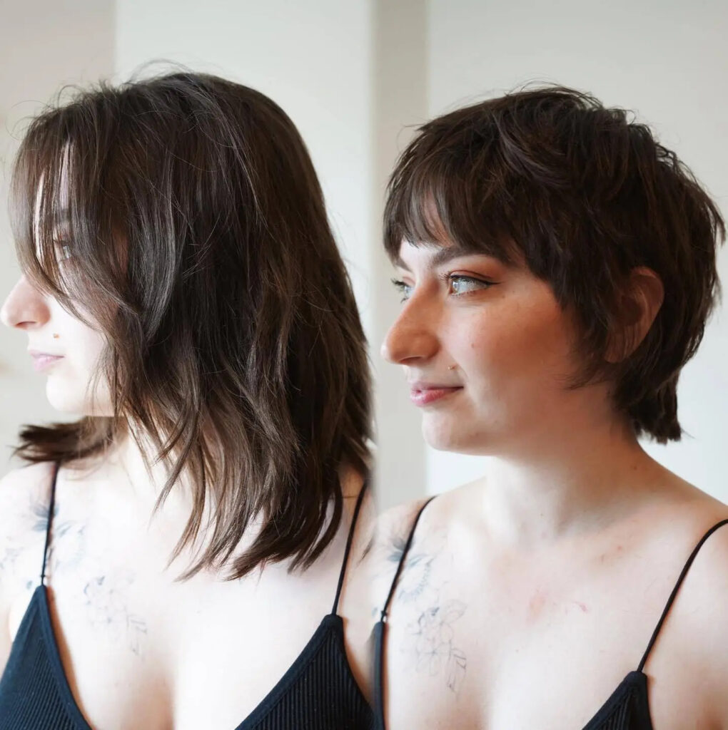 Modern Mullet Pixie: A Stylish Twist for Round Faces