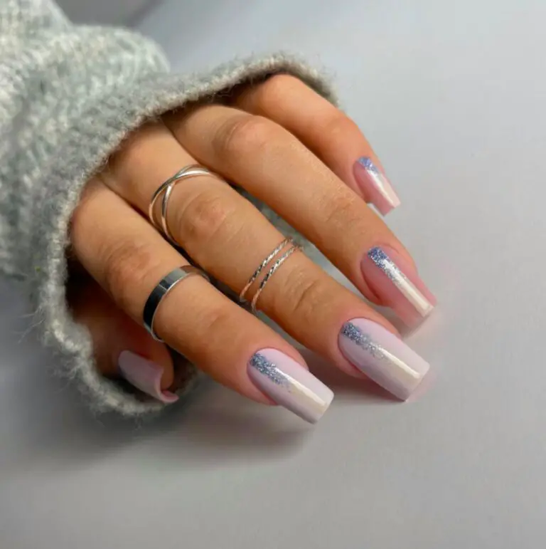 Amanda's Ombre Sparkle: Gradual Winter Nail Magic