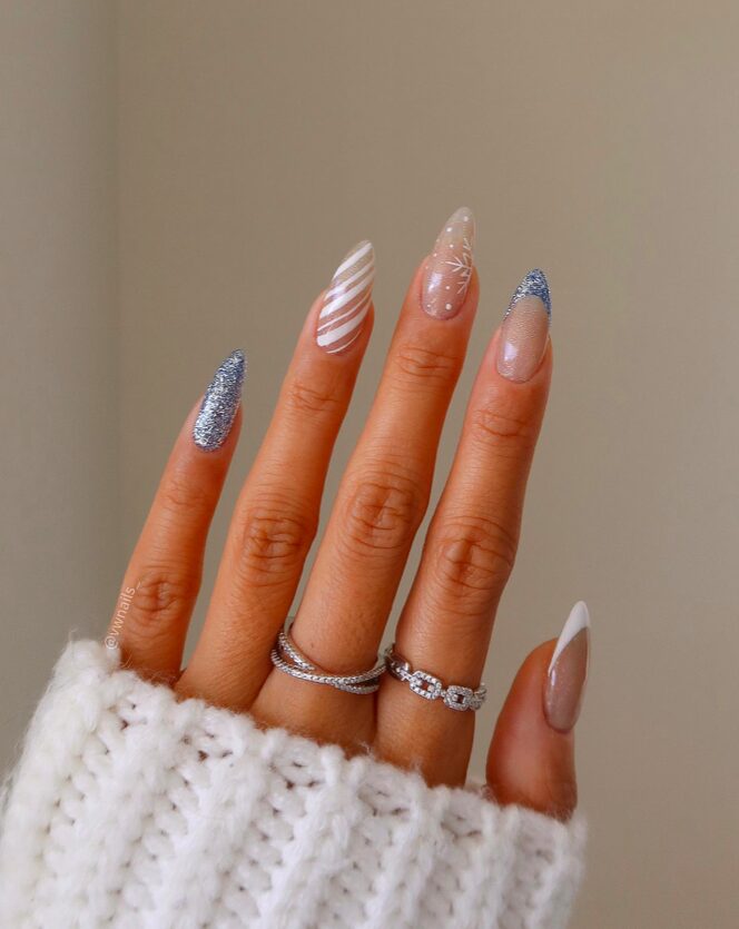 Vivian's Frosty Blue Nails: Winter Wonderland Magic