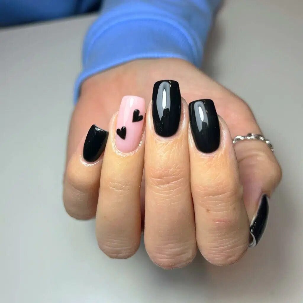 37+ Black Valentines Nails That Turn Heads 2024