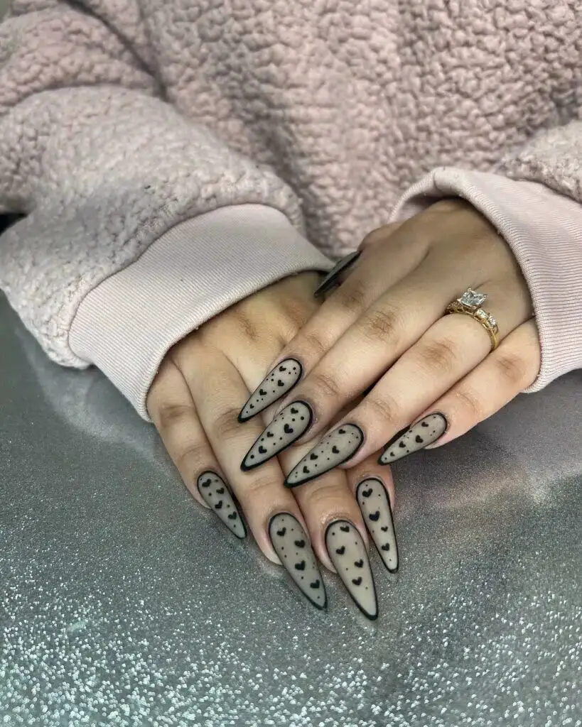 37+ Black Valentines Nails That Turn Heads 2024