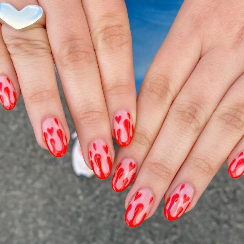 Short Valentine’s Nail Designs 2024 / Bleeding Hearts Nail Designs: Express Your Love in Style