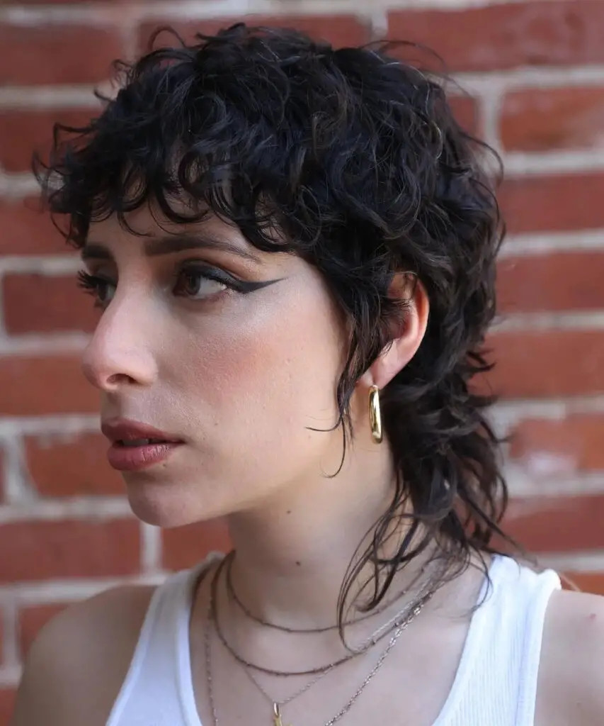 Curly Charm: Short Curly Wolf Cut Hairstyles for a Playful Look