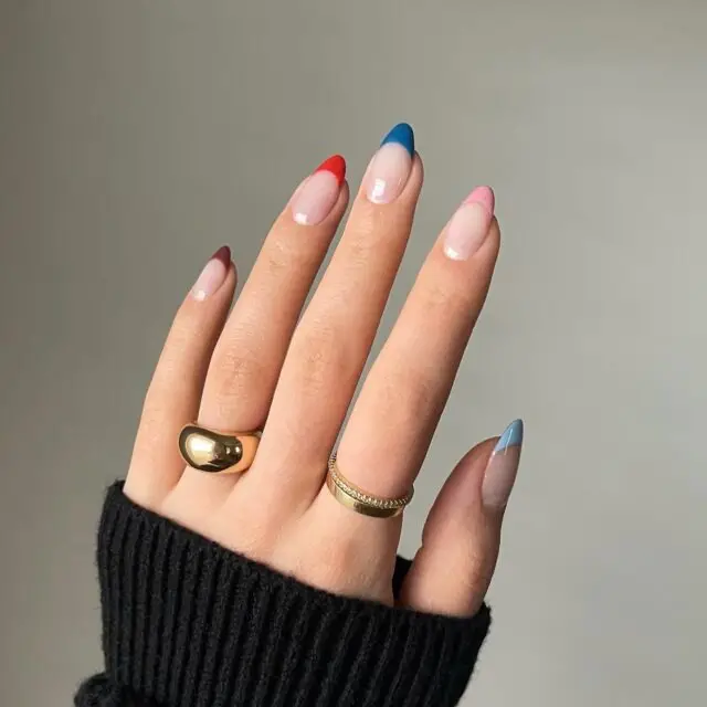 45+ Stunning January Nail ideas 2024: Winter Brights Nail Art by Sarah – Playful and Colorful Nails