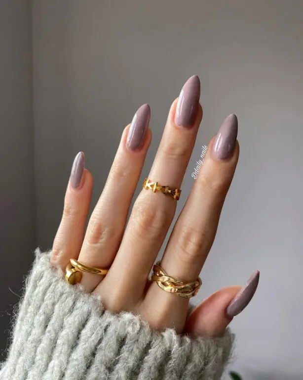 45+ Stunning January Nail ideas 2024: Mauve-themed Nails by Daily Nails – Soft and Romantic Nail Art