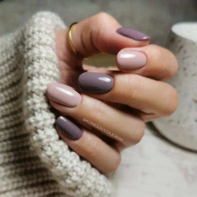 45+ Stunning January Nail ideas 2024: Shades of Purple Nail Art by Agnieszka – Royal and Romantic Nails