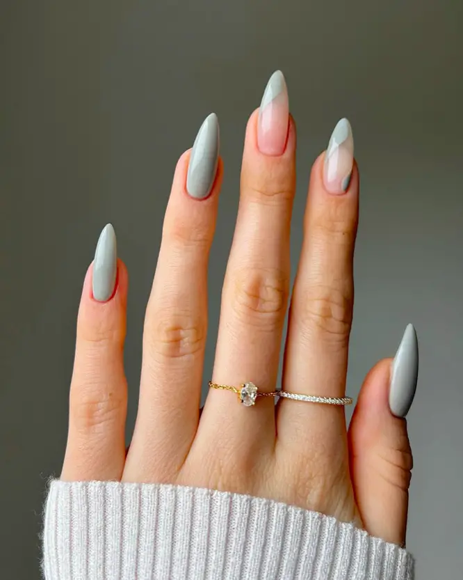 Pretty in Grey Nail Inspiration by Alexandra for a Subtle Look