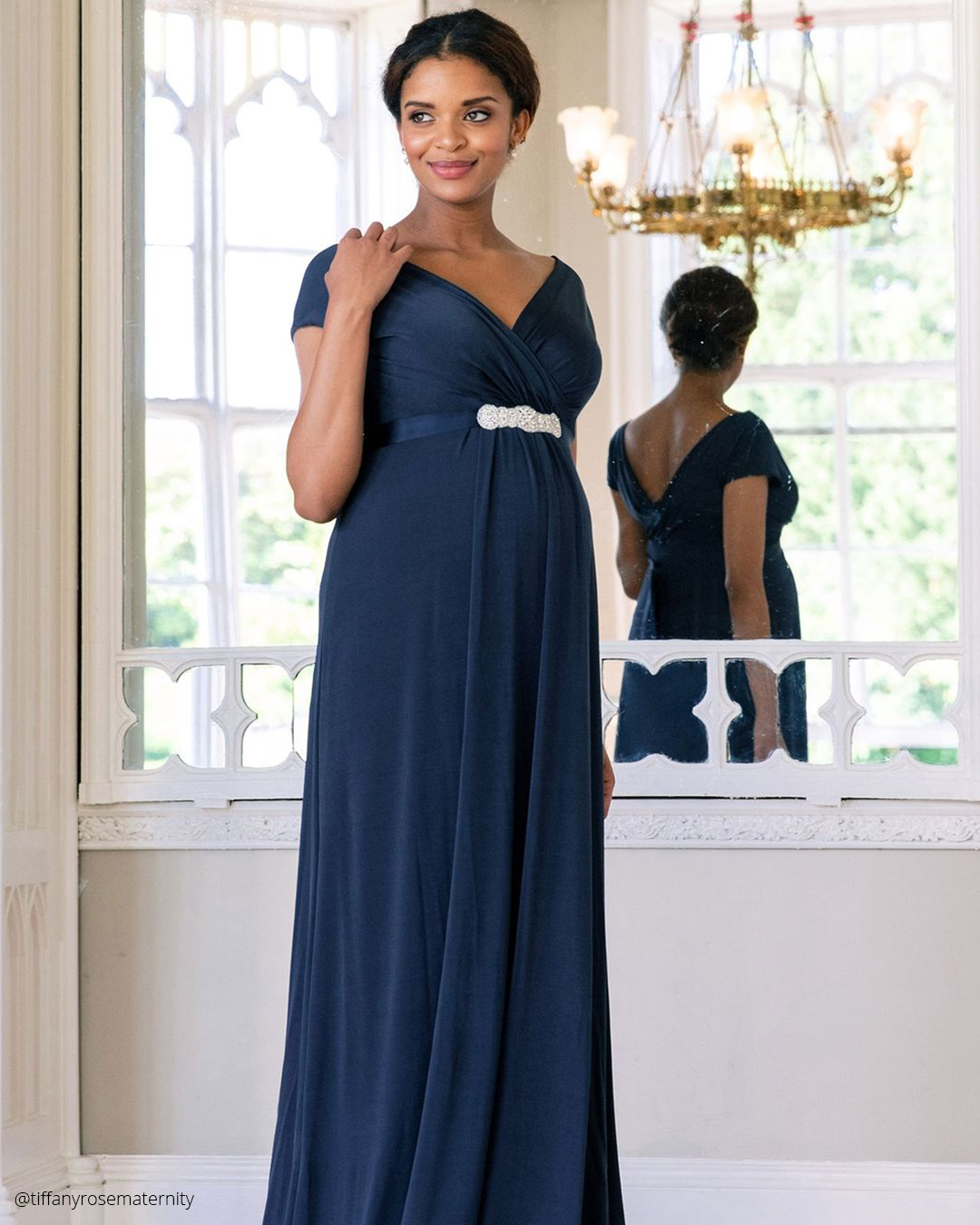 wedding guest outfit long navy for maternity tiffanyrosematernity