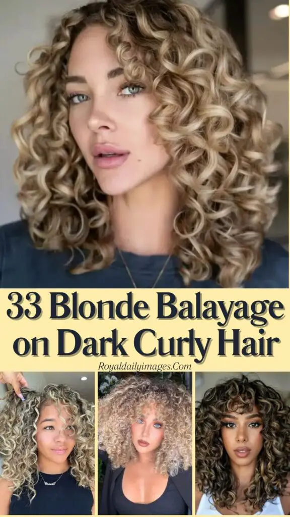 33 Sizzling Concepts for Blonde Balayage on Dark Curly Hair