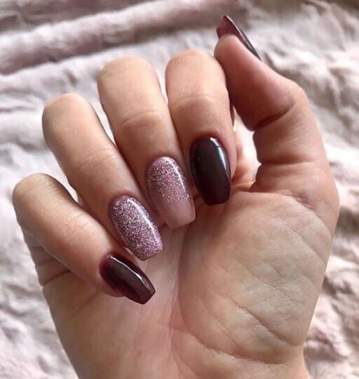 February Nail Ideas - Moody Deep Purple Vibe