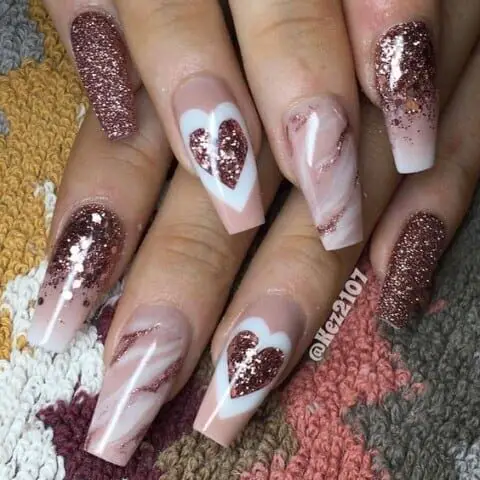 February Nail Ideas - Glitz and Glamour for February