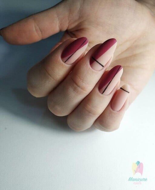 February Nail Ideas - Modern Abstract Nail Art