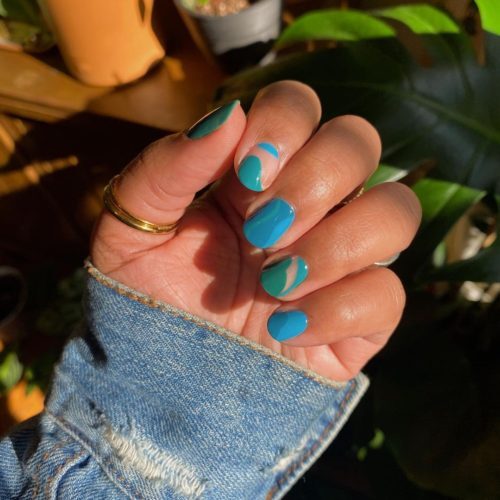 Spring Nail Ideas - Blue Bliss: Captivating Spring Nail Art in Shades of Blue