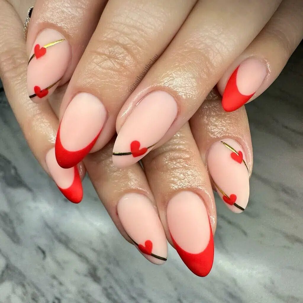 37+ Romantic Red Valentines Day Nails for a Perfect Date Night