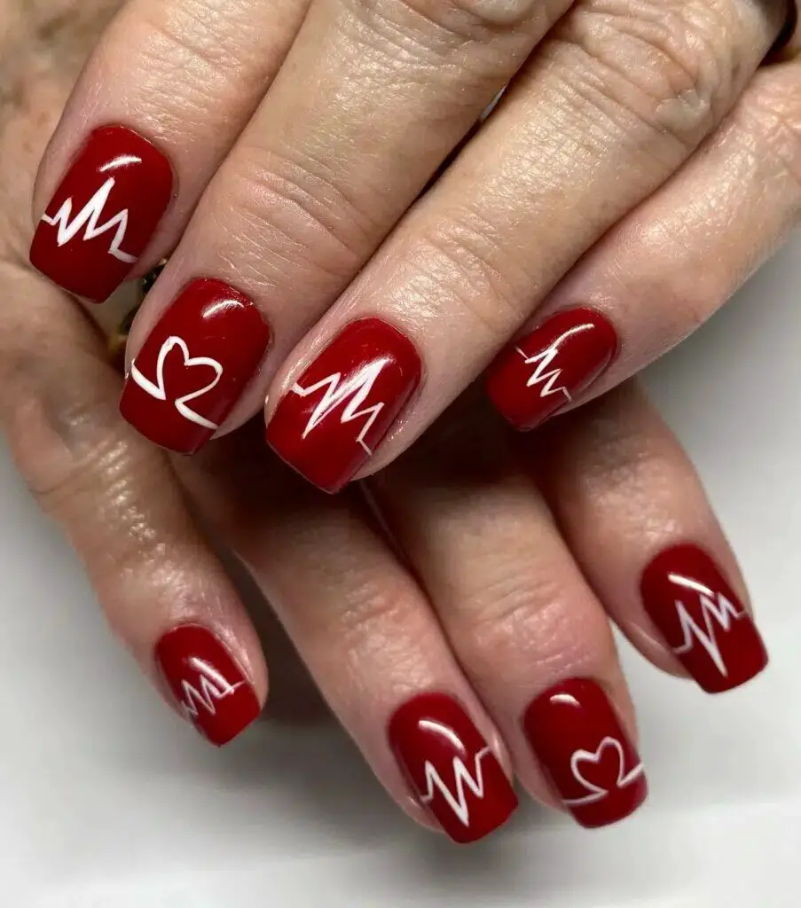 37+ Romantic Red Valentines Day Nails for a Perfect Date Night