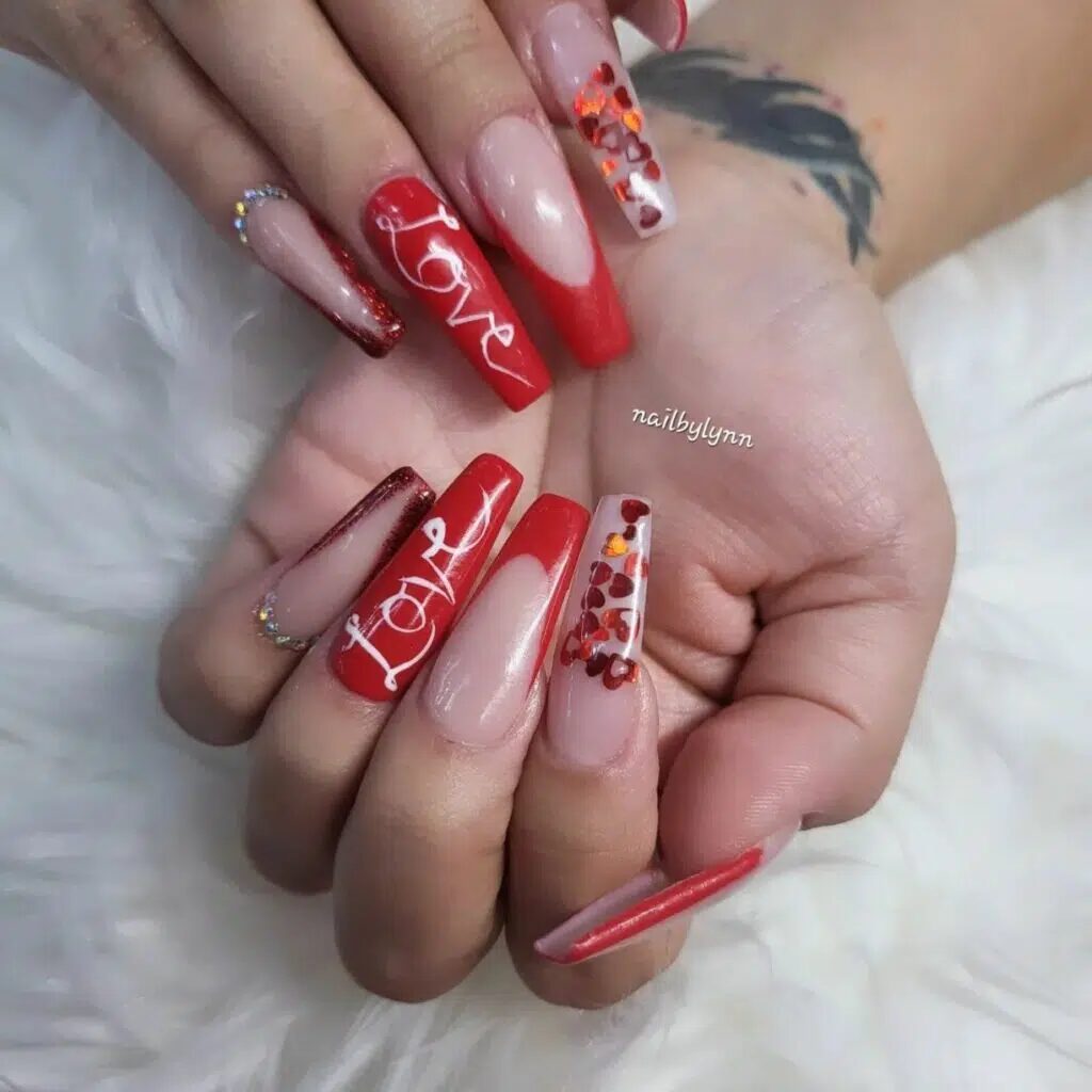 37+ Romantic Red Valentines Day Nails for a Perfect Date Night