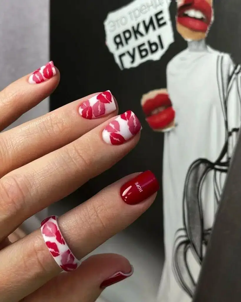 37+ Romantic Red Valentines Day Nails for a Perfect Date Night