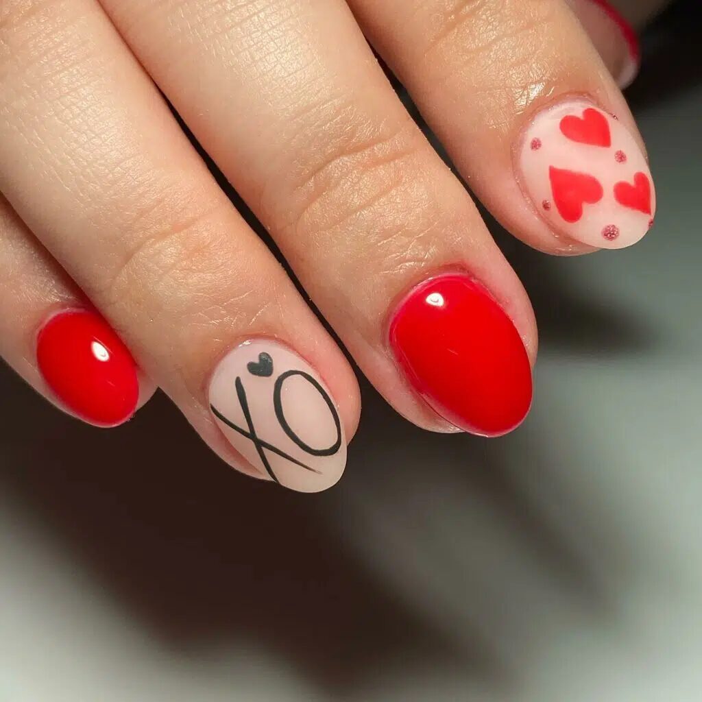 37+ Romantic Red Valentines Day Nails for a Perfect Date Night