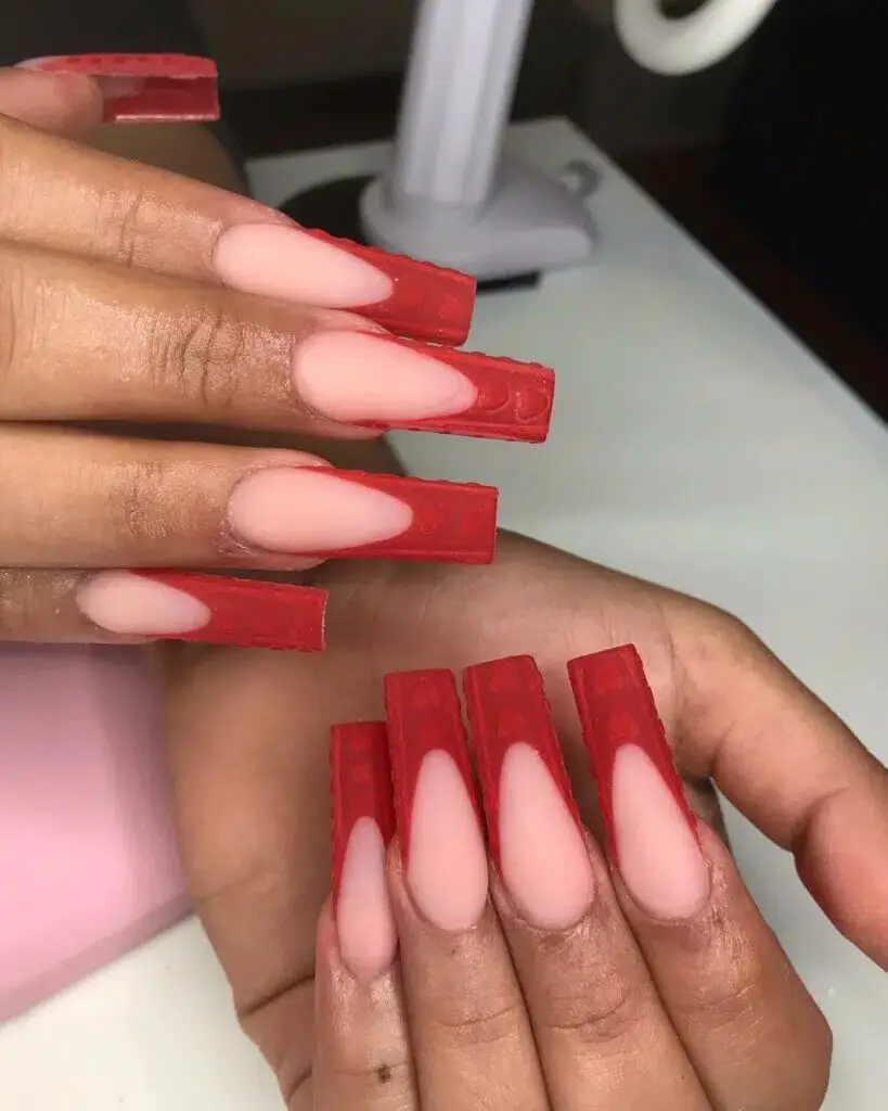 37+ Romantic Red Valentines Day Nails for a Perfect Date Night