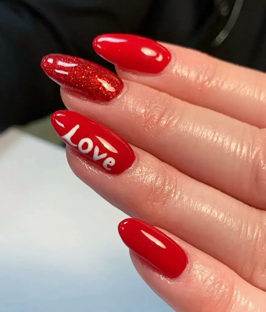 37+ Romantic Red Valentines Day Nails for a Perfect Date Night