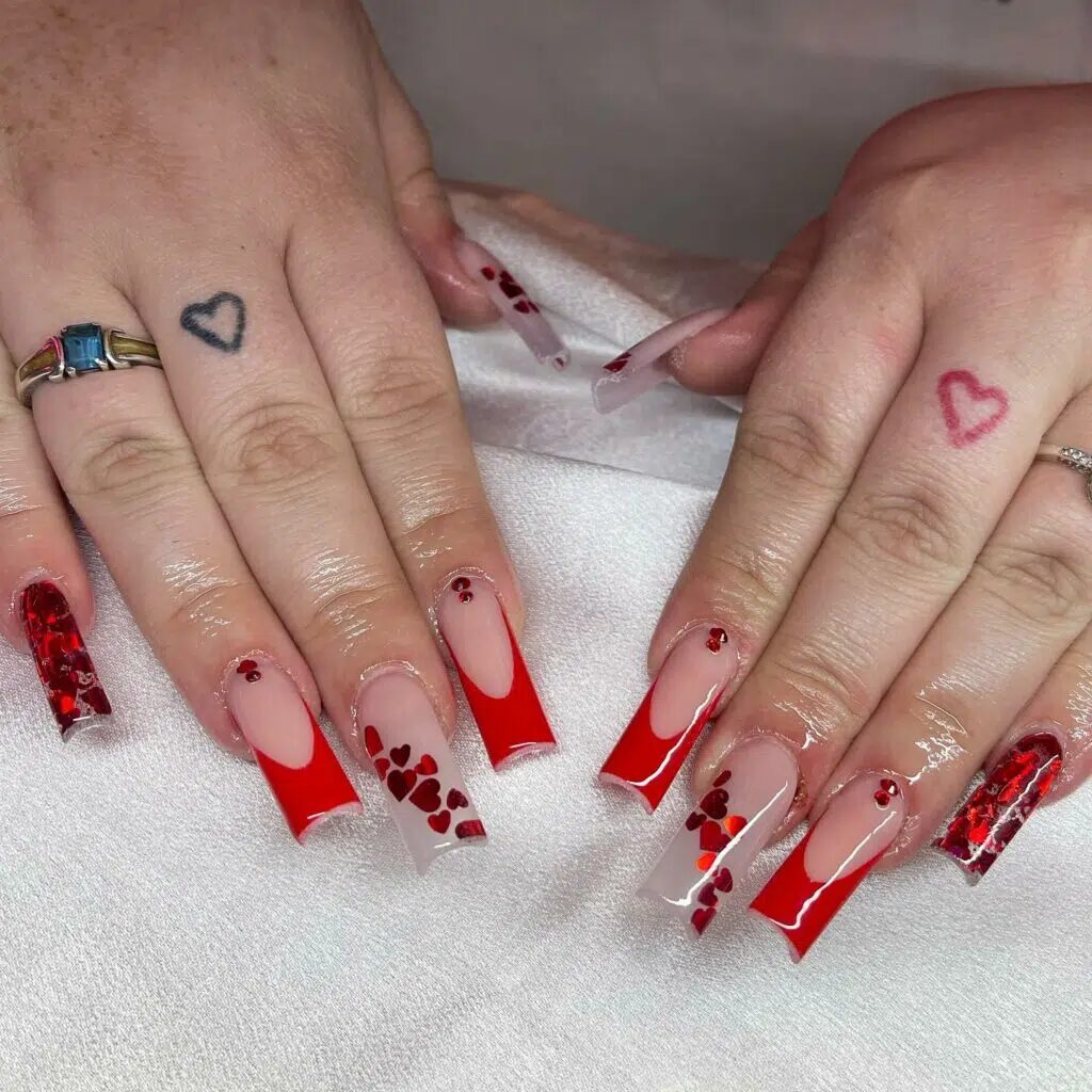 37+ Romantic Red Valentines Day Nails for a Perfect Date Night