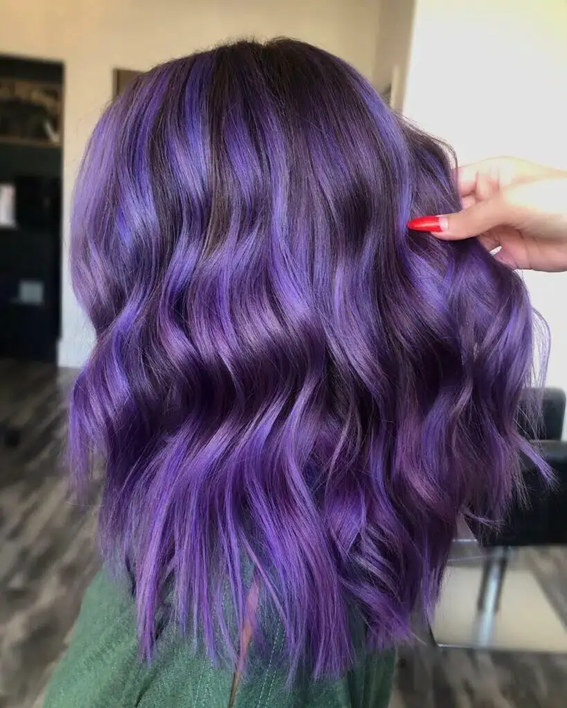 Modern Lob: Embrace the Beauty of Purple Balayage