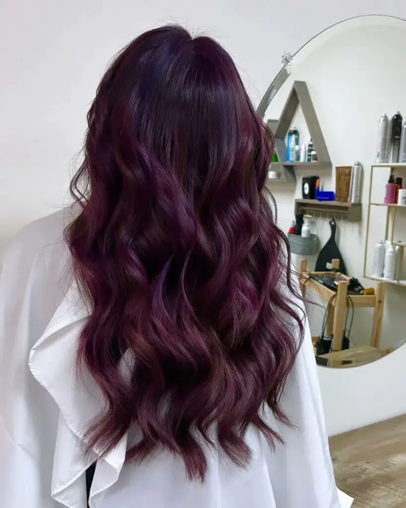 Ombre Opulence: Dark Brown to Purple Ombre Hair