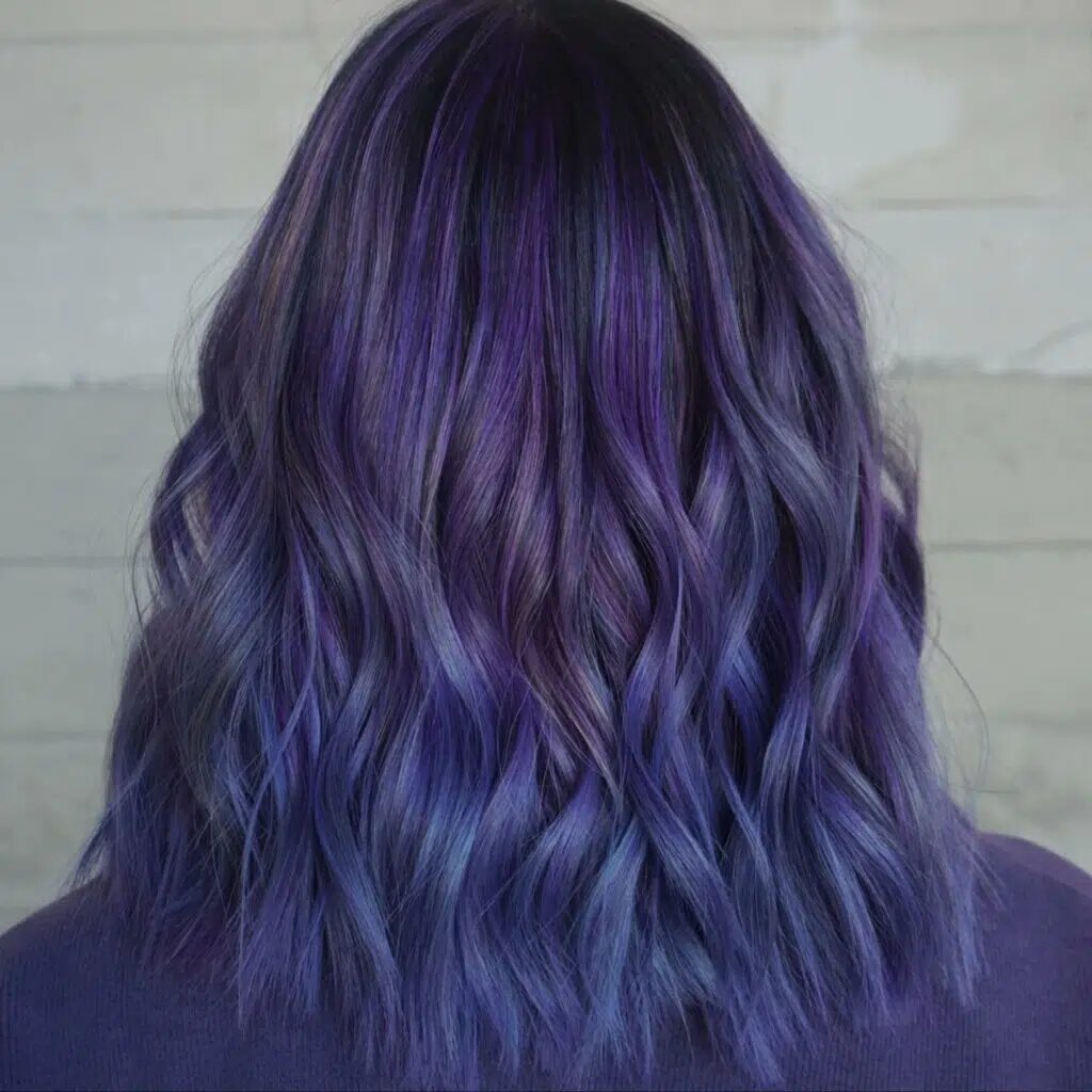 Regal Radiance: Royal Purple Balayage for a Luxe Look