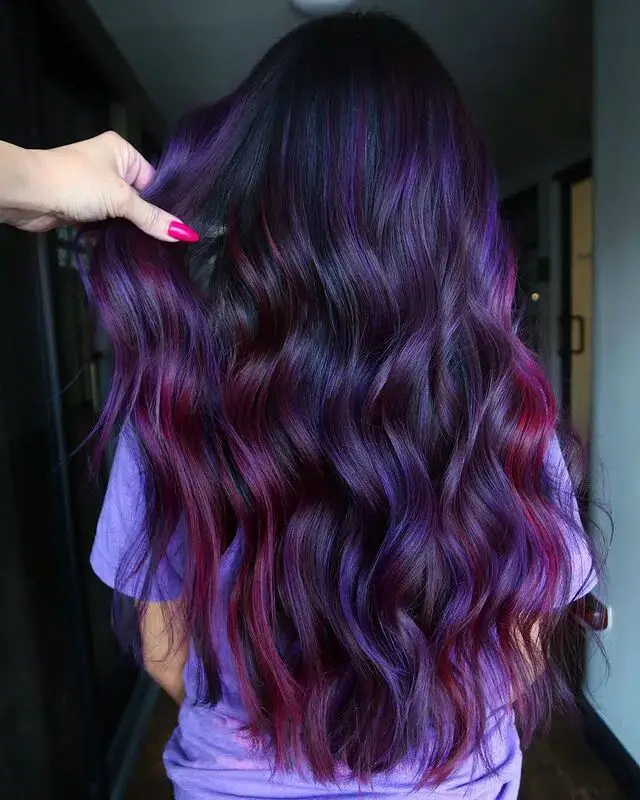 Captivating Conclusion: The Beauty of Purple Balayage Unveiled