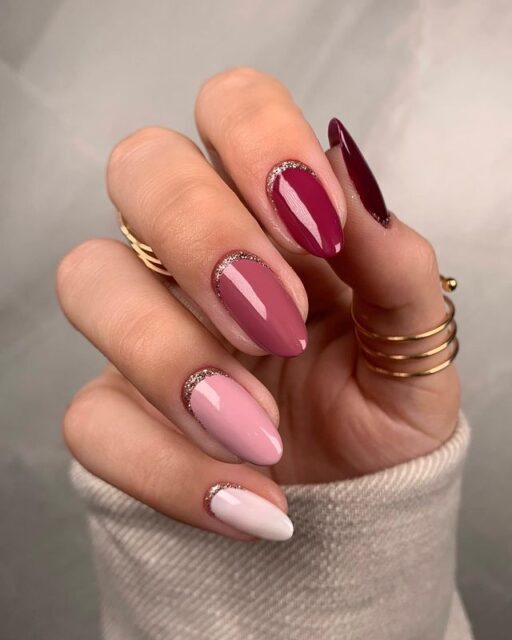 Isabel's Trendy Gradient Sparkle: Perfect February Nail Inspiration