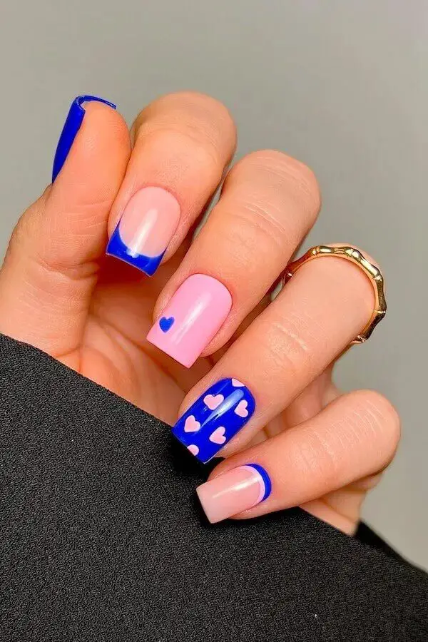 Spring Nail Ideas - Blue Bliss: Captivating Spring Nail Art in Shades of Blue