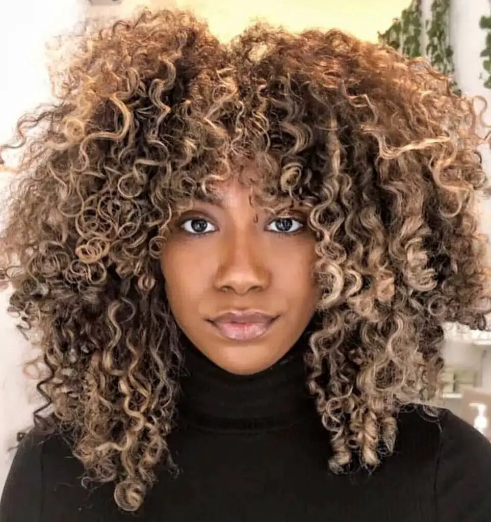 33 Sizzling Concepts for Blonde Balayage on Dark Curly Hair