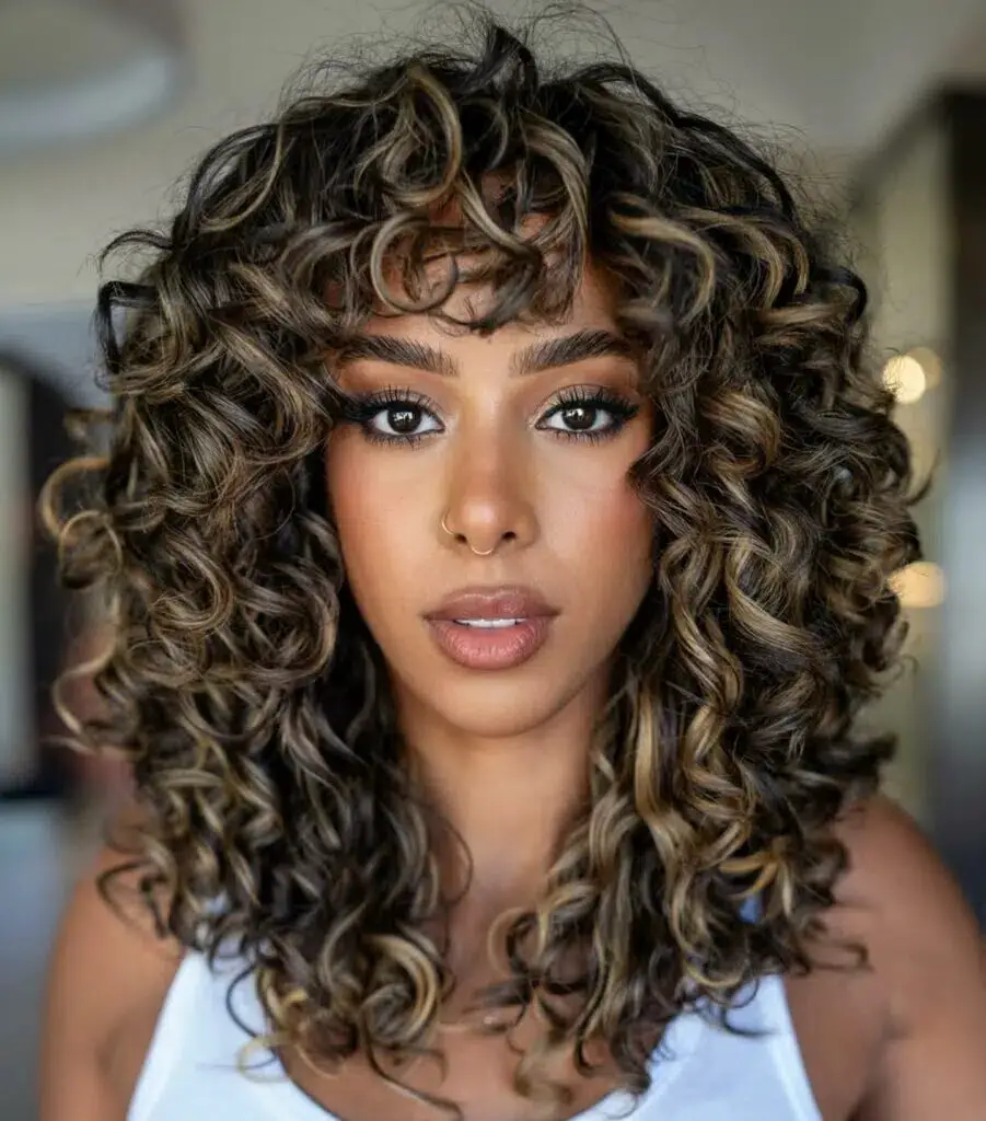 33 Sizzling Concepts for Blonde Balayage on Dark Curly Hair